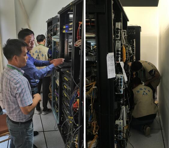 海南安福技术人员正在组网测试。海南安福供图